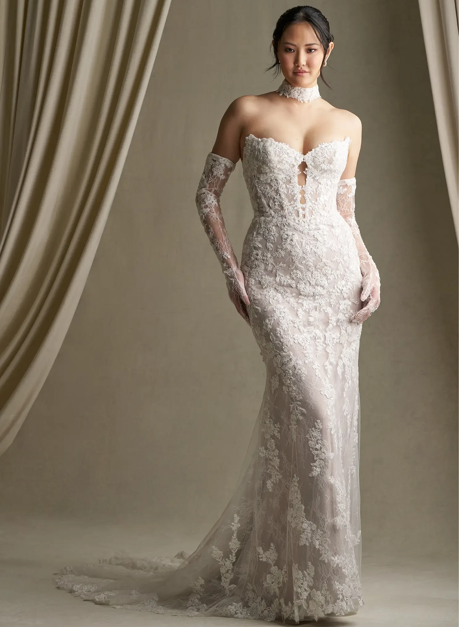 Model wearing Allure Couture wedding gown