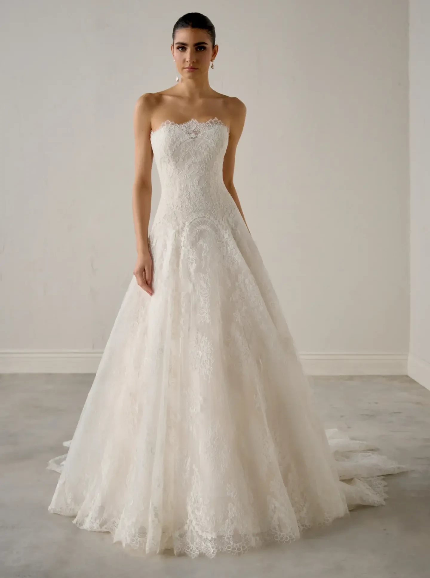 Model wearing Justin Alexander Signature wedding gown