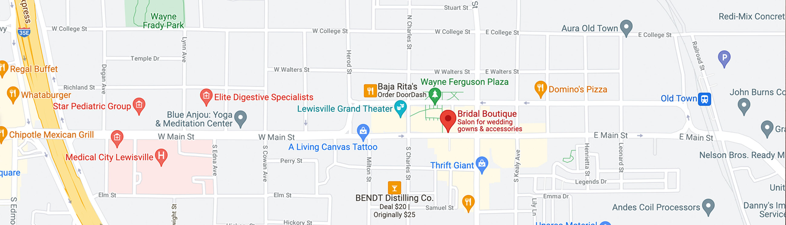 Bridal Boutique Lewisville location
