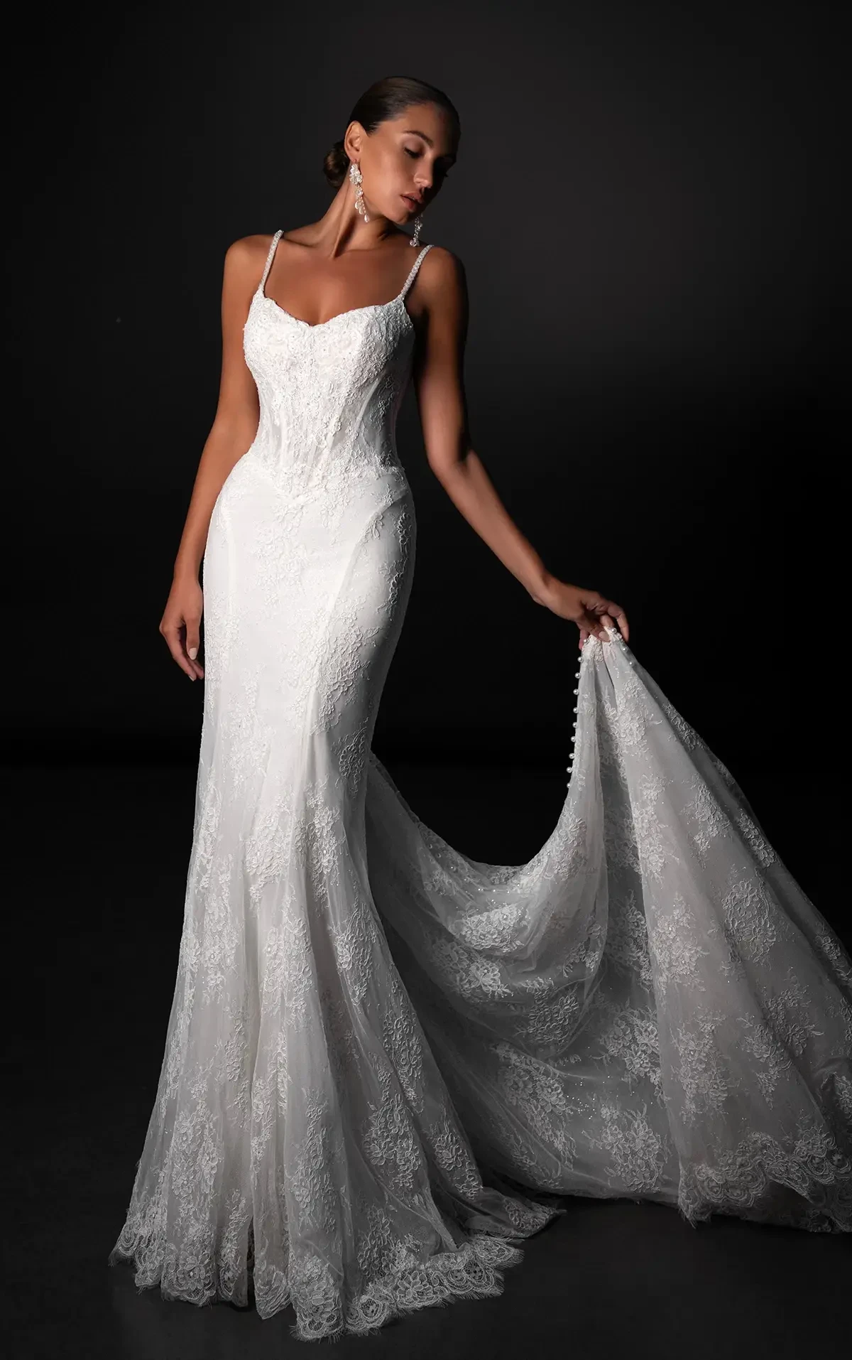 Model wearing Martina Liana wedding gown