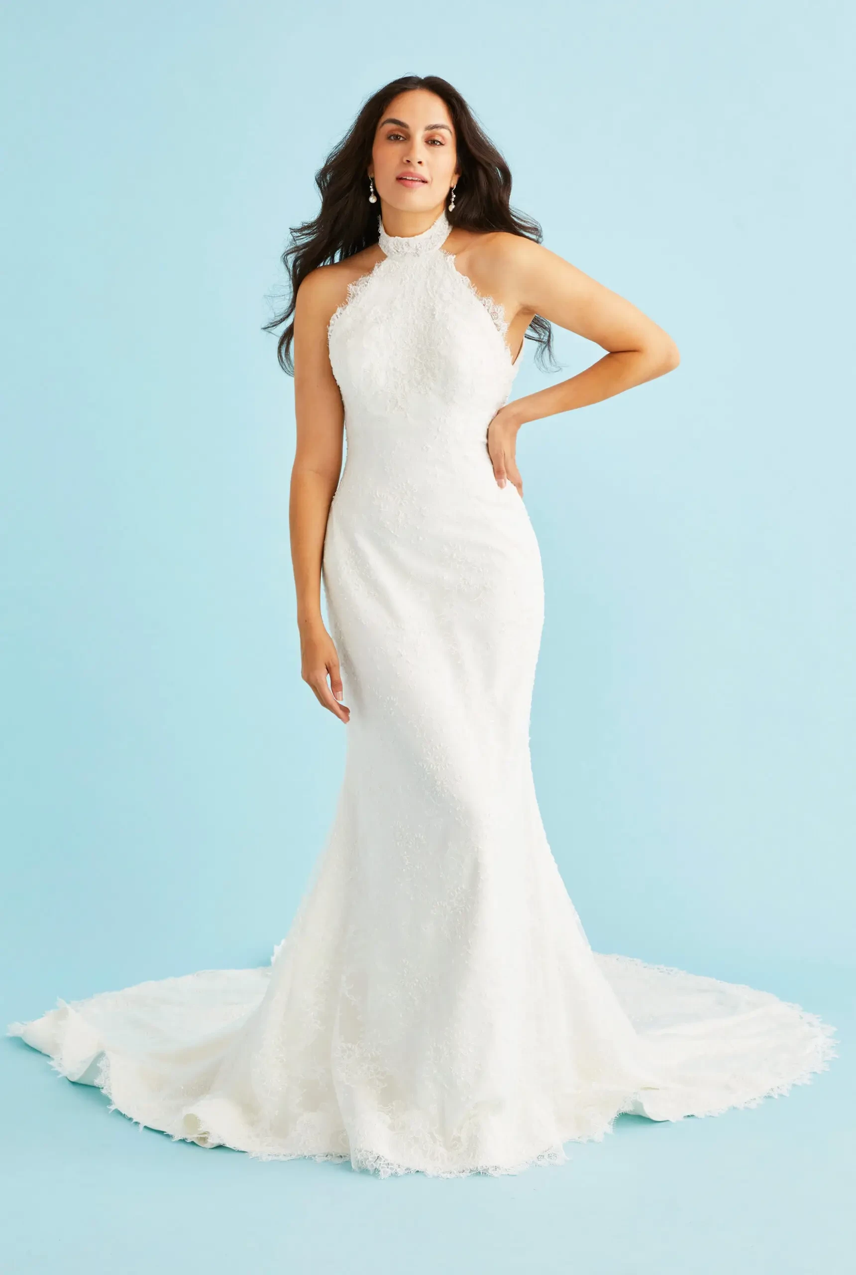Model wearing Lea Ann Belter wedding gown