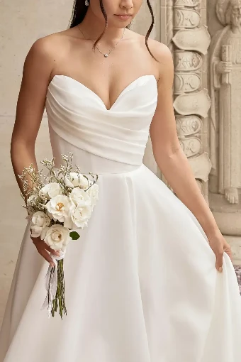 Essense of Australia Style #D3941 #11 (IV-IV) IVORY LUXE ORGANZA OVER IVORY GOWN thumbnail