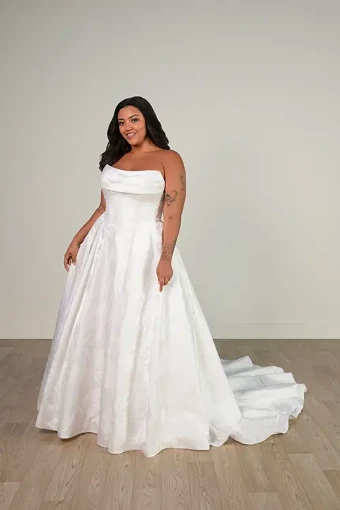 Stella York Style #SY8084 #10 Pure Ivory Jaquard thumbnail