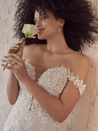 Maggie Sottero Style #LENNON #4 default Ivory/Pewter Accent over Blush (gown with Natural Illusion) thumbnail