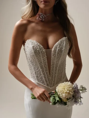 Maggie Sottero Style #TINA MARIE #1 Ivory (gown with Natural Illusion) thumbnail