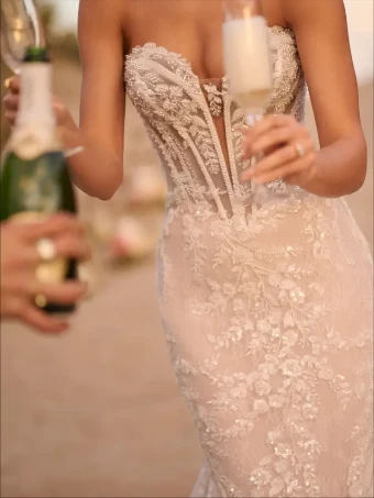Maggie Sottero Style #BENJIE ROYALE #1 Ivory over Blush (gown with Light Nude Illusion) thumbnail