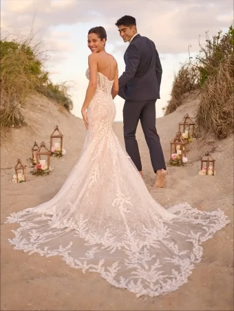 Maggie Sottero Style #BENJIE ROYALE #11 Ivory over Blush (gown with Light Nude Illusion) thumbnail
