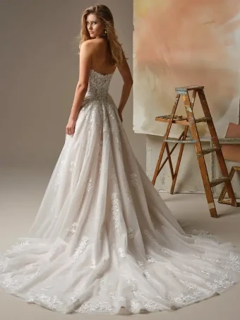 Maggie Sottero Style #JENNIFER #2 Ivory over Blush (gown with Ivory Illusion) thumbnail