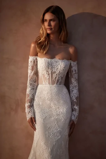 Milla Nova Style #CLEMENCE W/ZIPPER #1 Nude/Ivory thumbnail