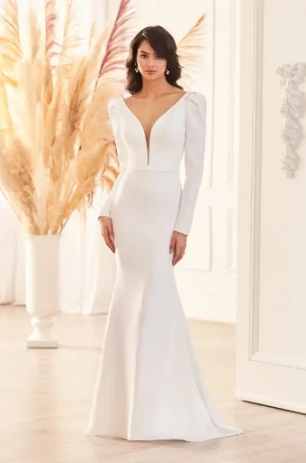 Paloma Blanca Style #4950-without pleats #0 default Natural thumbnail
