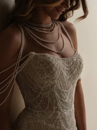 Sottero and Midgley Style #CONSTANCE #2 Ivory/Silver Accent over Soft Nude (gown with Natural Illusion) thumbnail