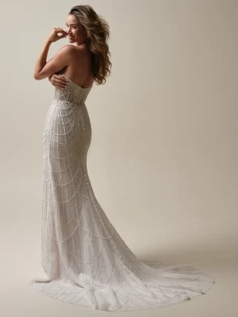 Sottero and Midgley Style #CONSTANCE #1 Ivory/Silver Accent over Soft Nude (gown with Natural Illusion) thumbnail