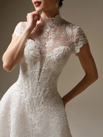 Sottero and Midgley Style #ANGELICA #6 Ivory over Soft Blush (gown with Ivory illusion) thumbnail