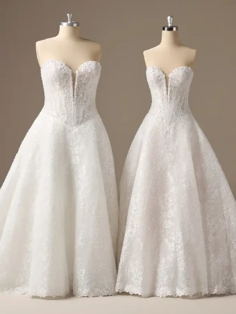 Sottero and Midgley Style #ANGELICA #8 Ivory over Soft Blush (gown with Ivory illusion) thumbnail