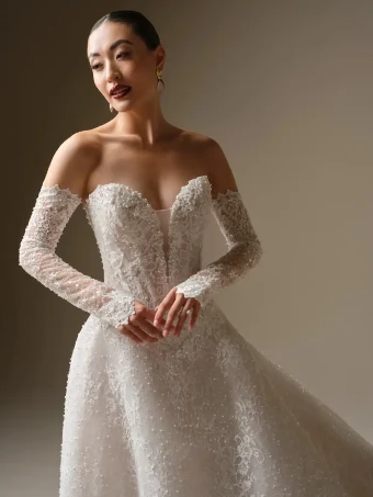 Sottero and Midgley Style #ANGELICA #4 Ivory over Soft Blush (gown with Ivory illusion) thumbnail