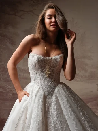 Sottero and Midgley Style #YESENIA #1 Ivory over Soft Blush (gown with Ivory illusion) thumbnail