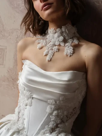 Sottero and Midgley Style #BURKE LANE #3 All Ivory (gown with Ivory Illusion) thumbnail