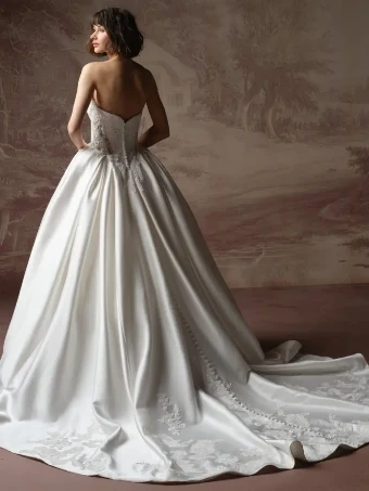 Sottero and Midgley Style #BURKE LANE #1 All Ivory (gown with Ivory Illusion) thumbnail