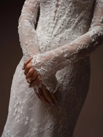 Maggie Sottero Style #BELLEVUE ROYALE #1 Ivory over Blush (gown with Ivory Illusion) thumbnail