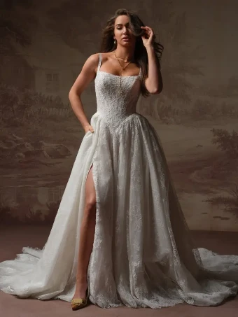 Maggie Sottero Style #IVANDRA #2 Ivory over Soft Blush (gown with Ivory illusion) thumbnail