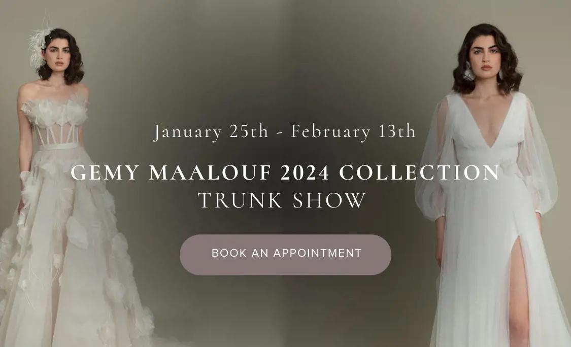 "Gemy Maalouf Trunk Show" banner for mobile