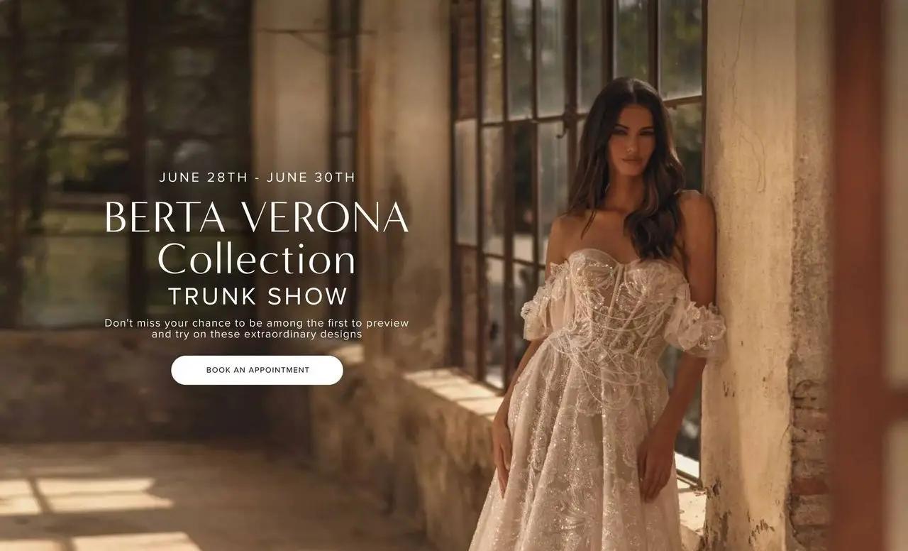 Berta Verona Collection Trunk Show desktop banner