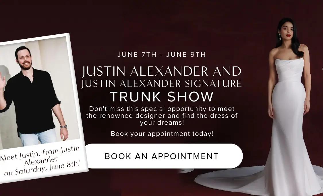 Justin Alexander Trunk Show desktop banner