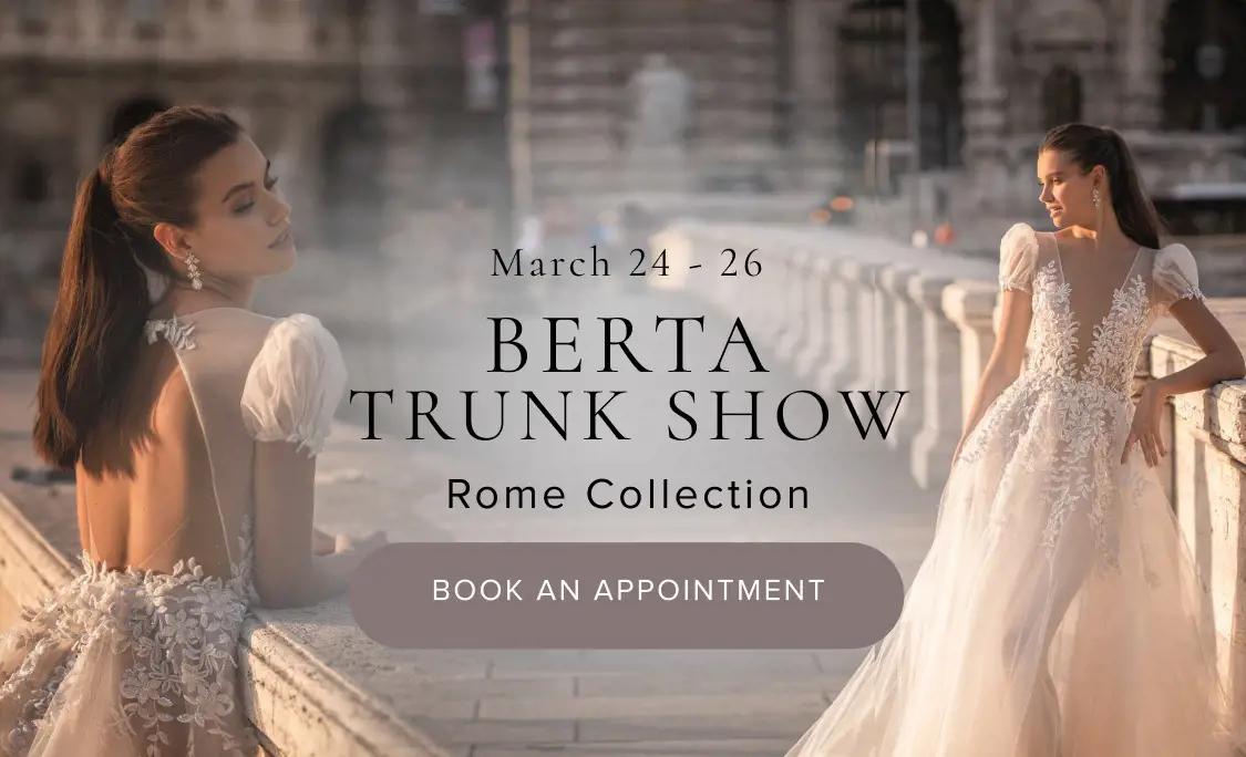 "Berta Trunk Show (Rome Collection)" banner for mobile