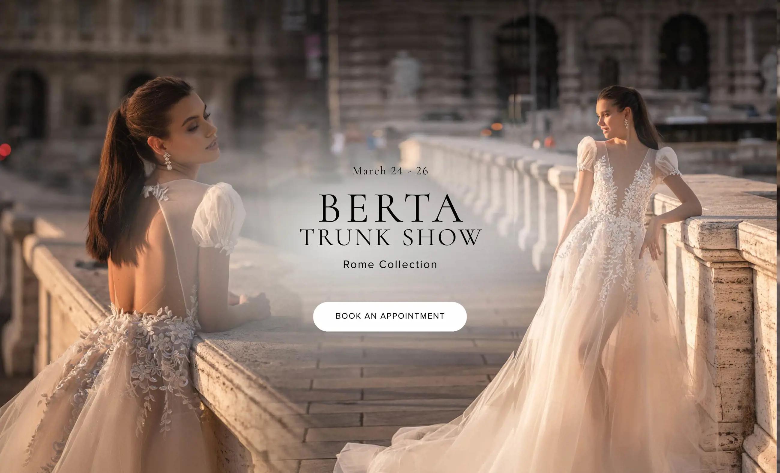 "Berta Trunk Show (Rome Collection)" banner for desktop