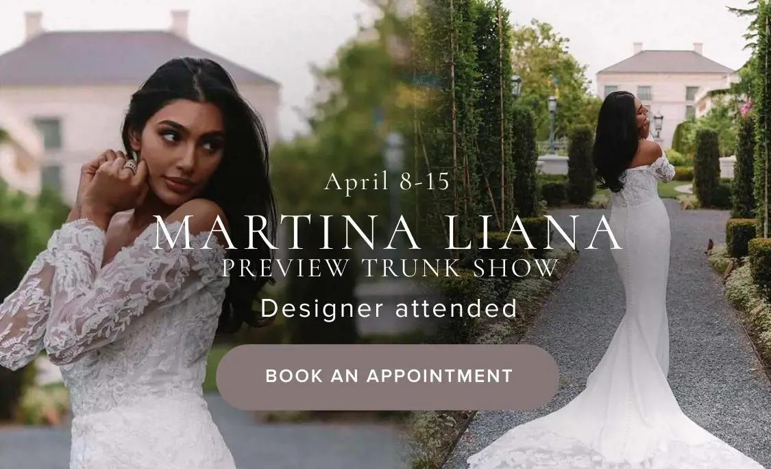 "Martina Liana Preview Trunk Show" banner for mobile