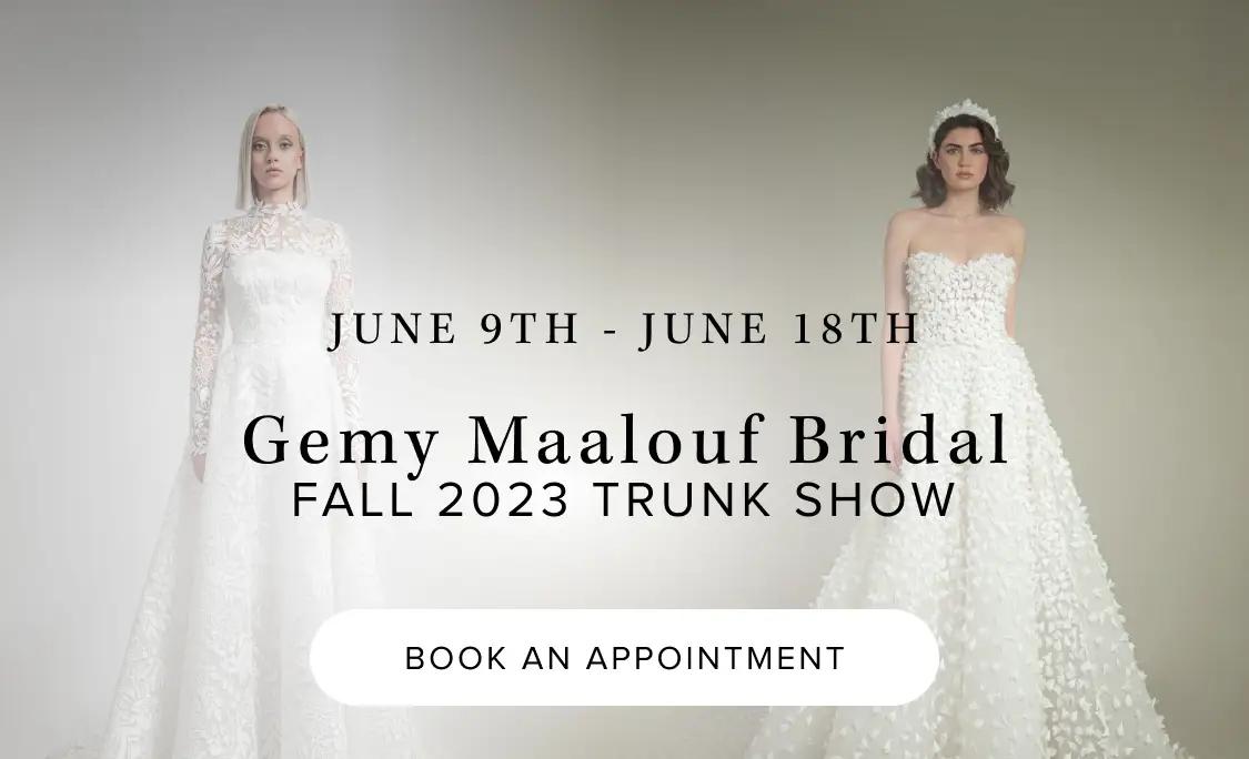 Gemy Maalouf Bridal Fall 2023 Trunk Show Banner Mobile