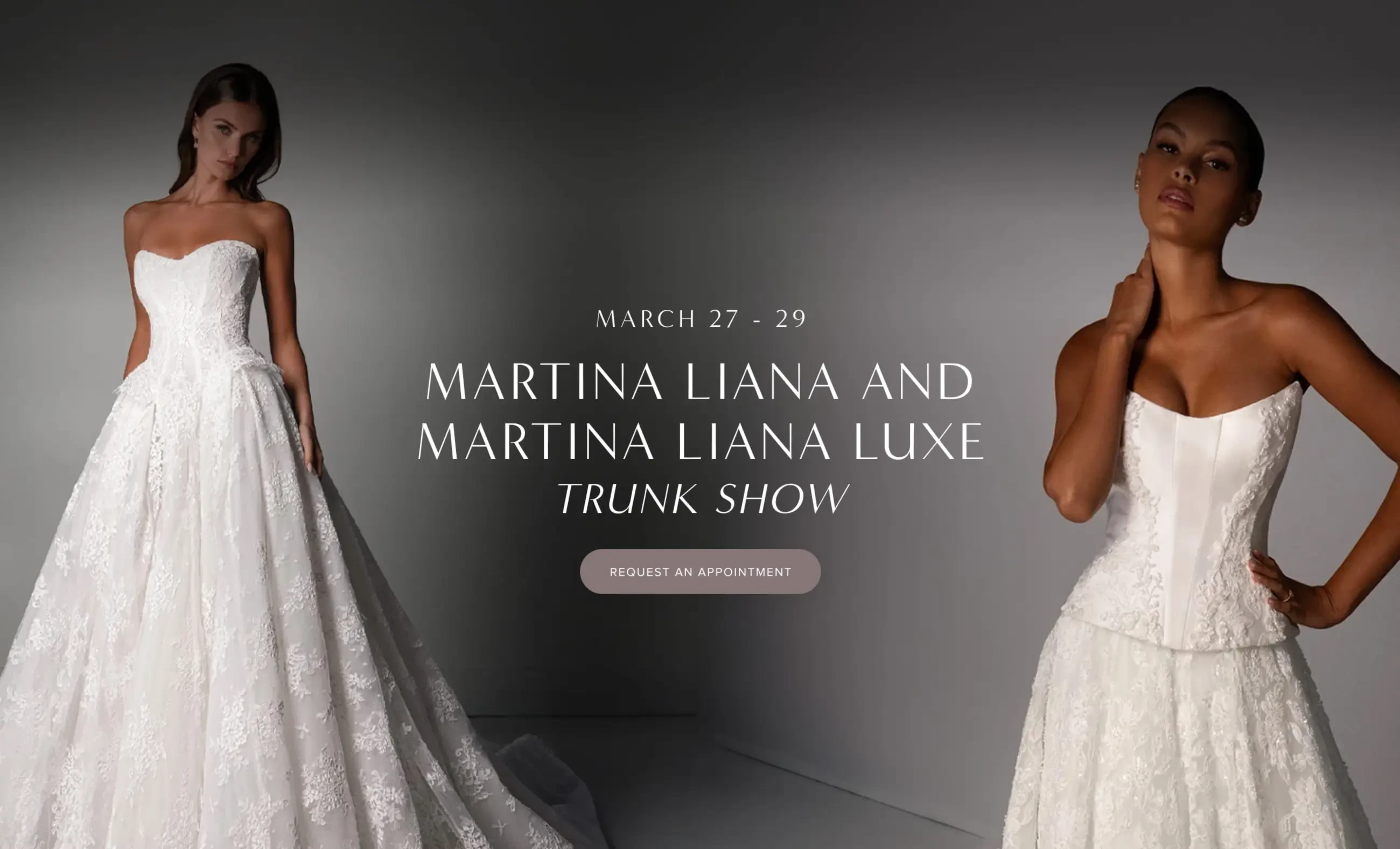 Martina Liana Trunk Show Banner for Desktop